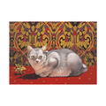 Lesley Anne Ivory Card - Mumu Cat on Tablecloth