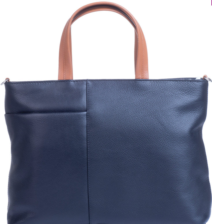 Mala Leather Best Friends Sitting Cats Grab Bag Black